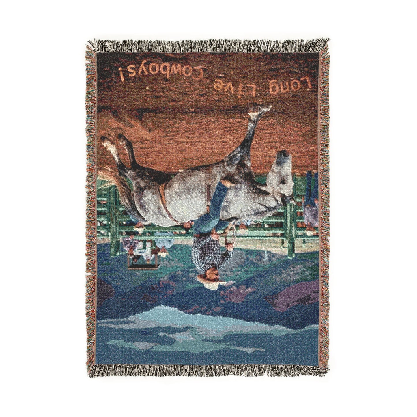Cowboy UnSaddled Up! Woven Blanket