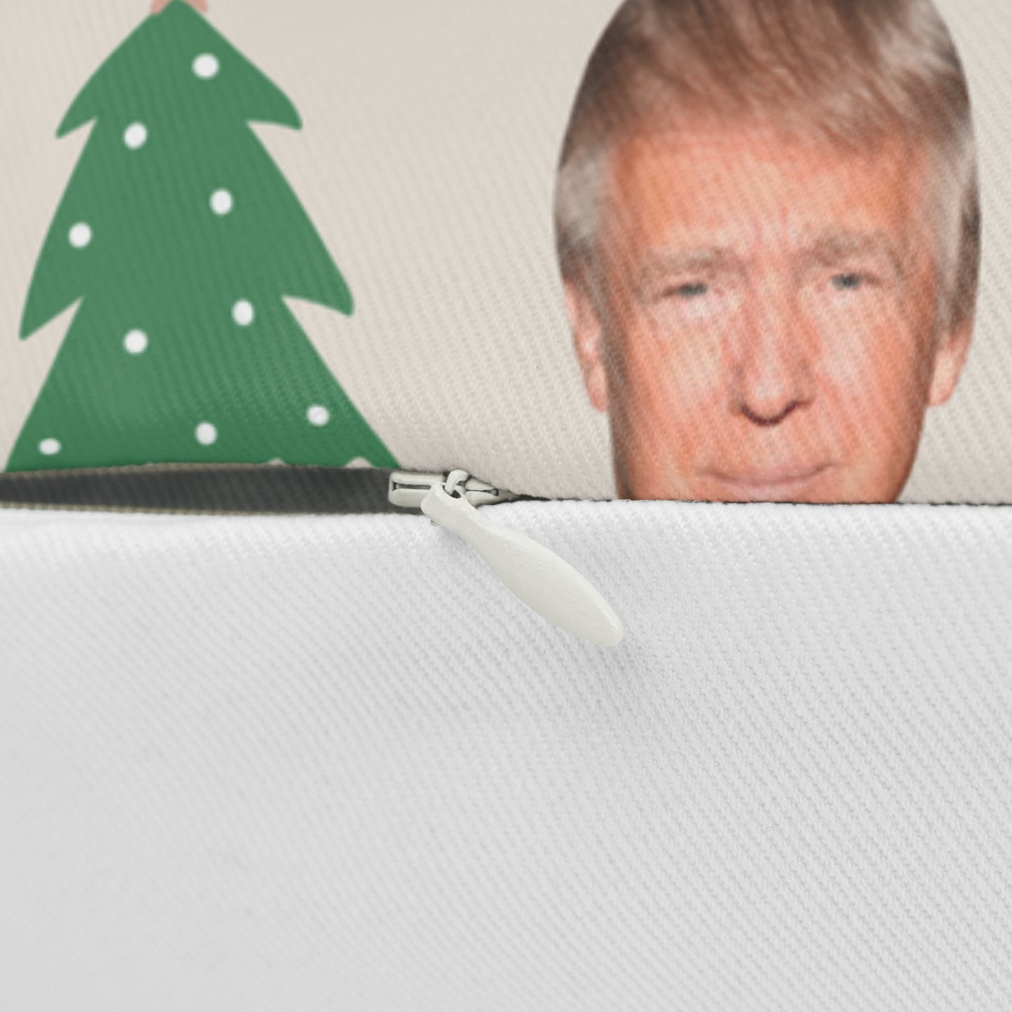 Ho Ho Ho Trump Spun Polyester Lumbar Pillow