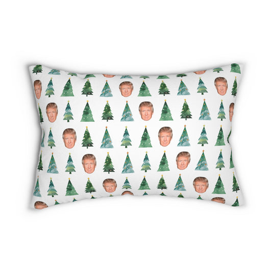 Trump & Trees Spun Polyester Lumbar Pillow