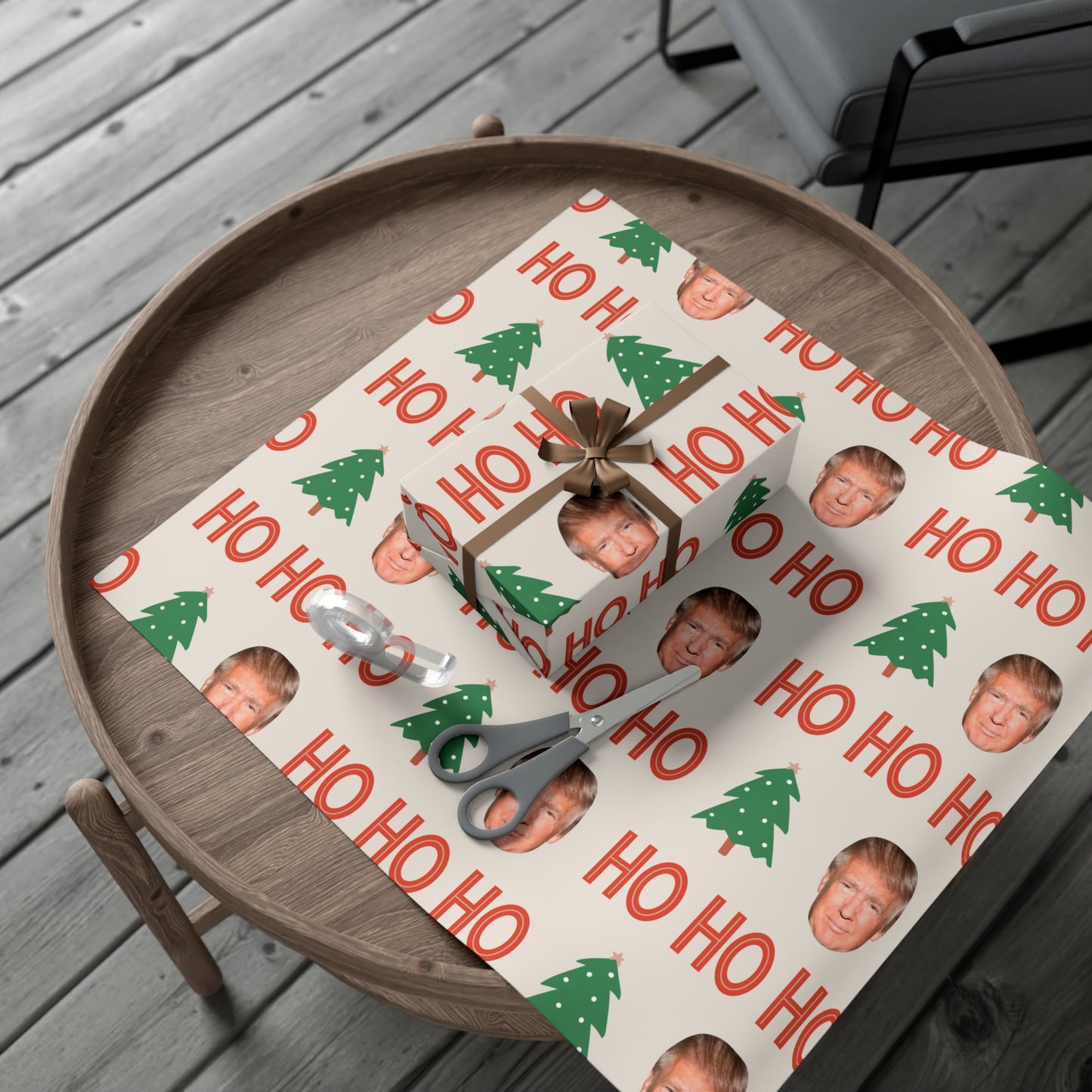 Trump Ho Ho Ho Gift Wrapping Paper