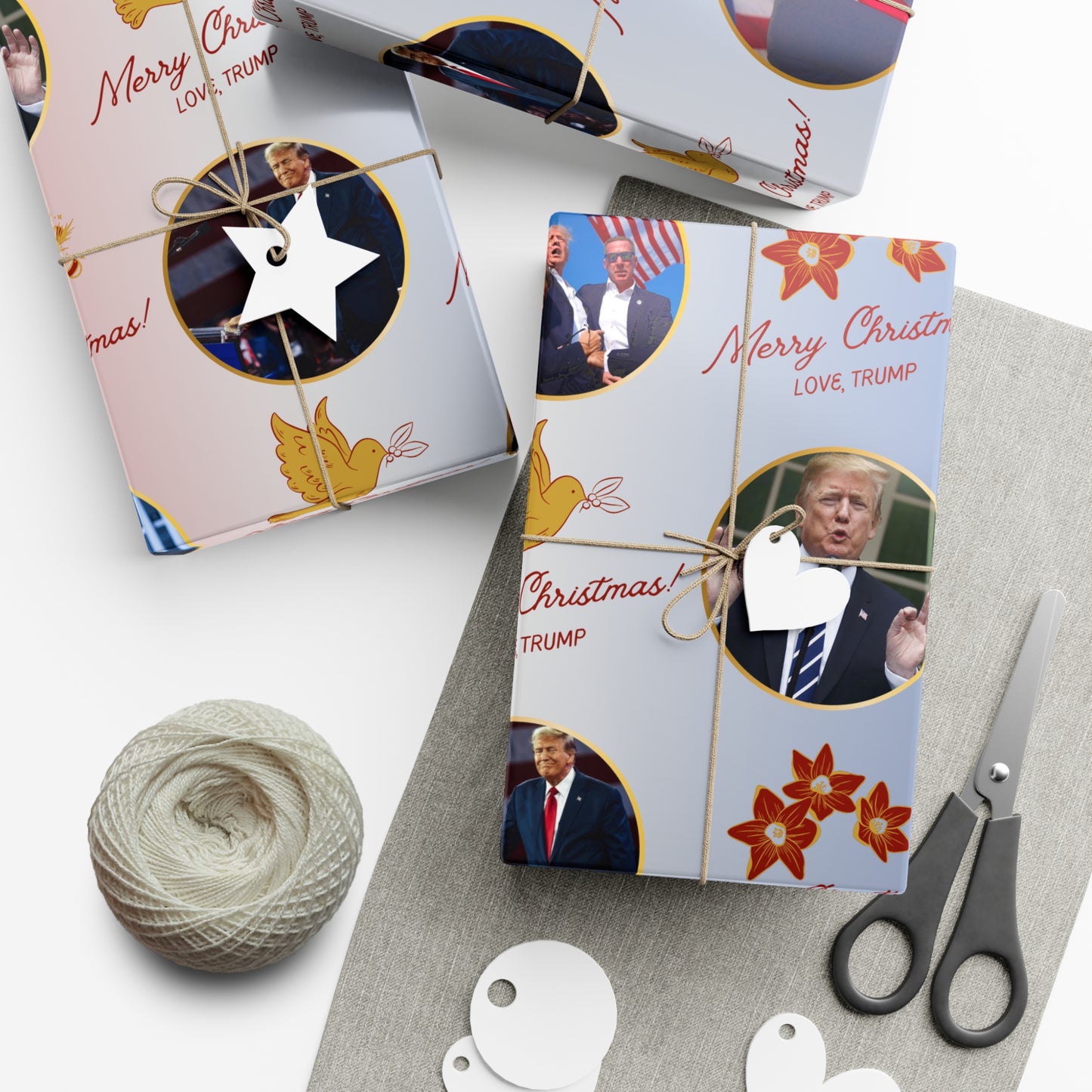 Love Donald Trump Patriotism Christmas Wrapping Paper