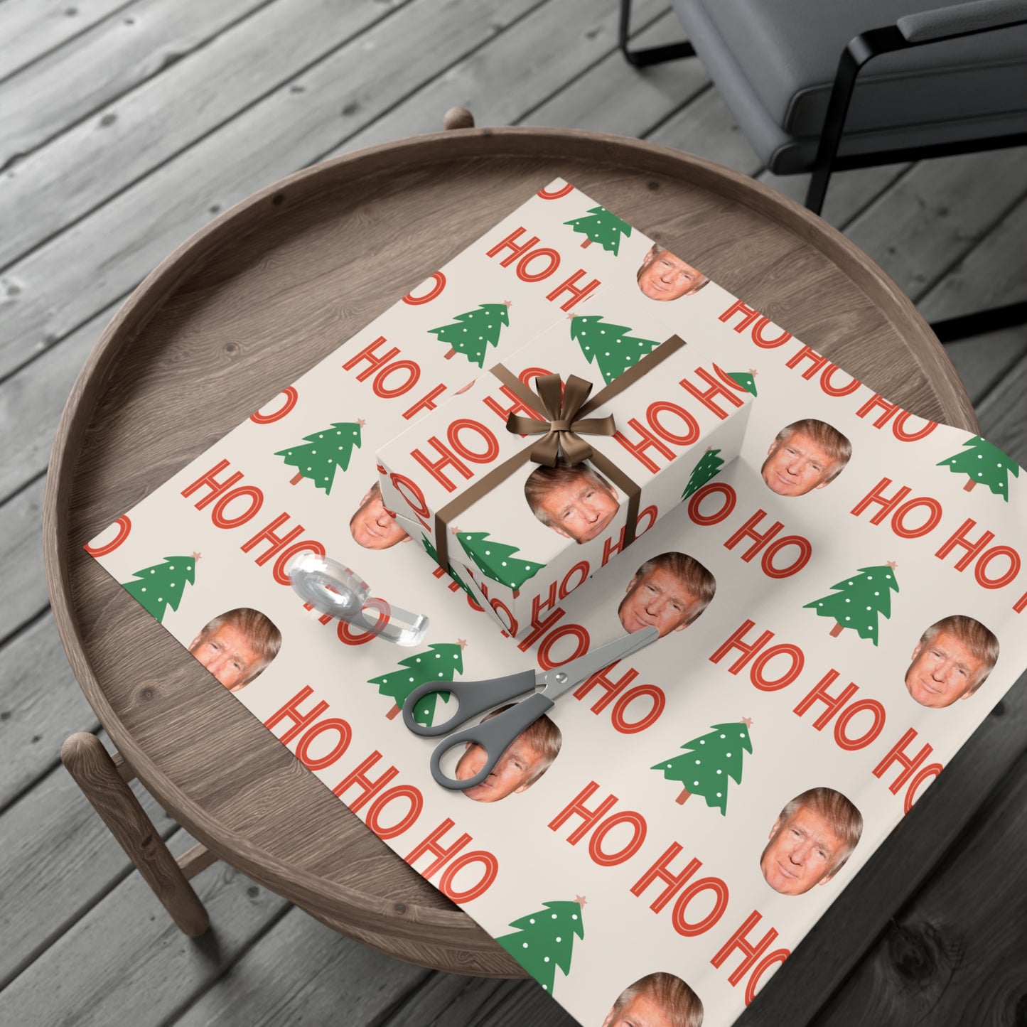 Trump Ho Ho Ho Gift Wrapping Paper