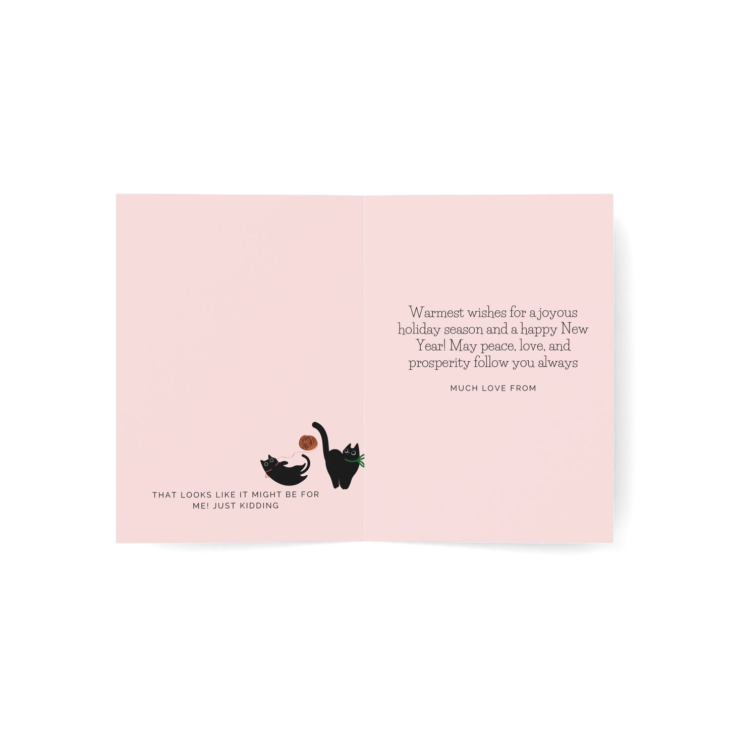 Black Cat Christmas Greeting Cards (1, 10, 30, and 50pcs)