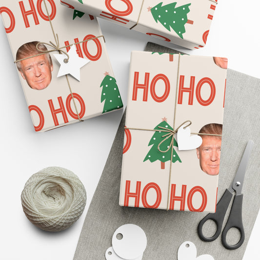 Trump Ho Ho Ho Gift Wrapping Paper
