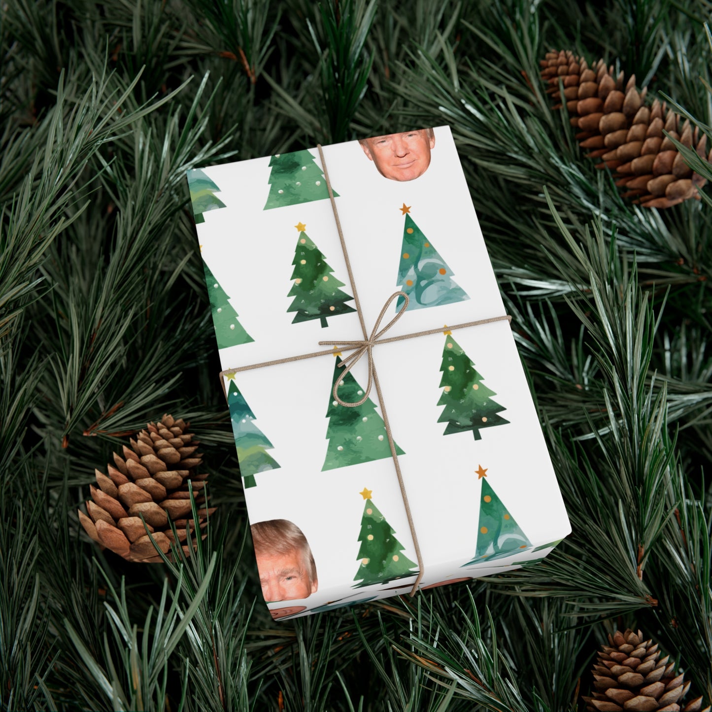 Trump & Trees Wrap with Me Wrapping Paper