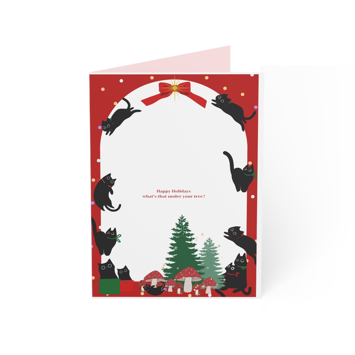 Black Cat Christmas Greeting Cards (1, 10, 30, and 50pcs)