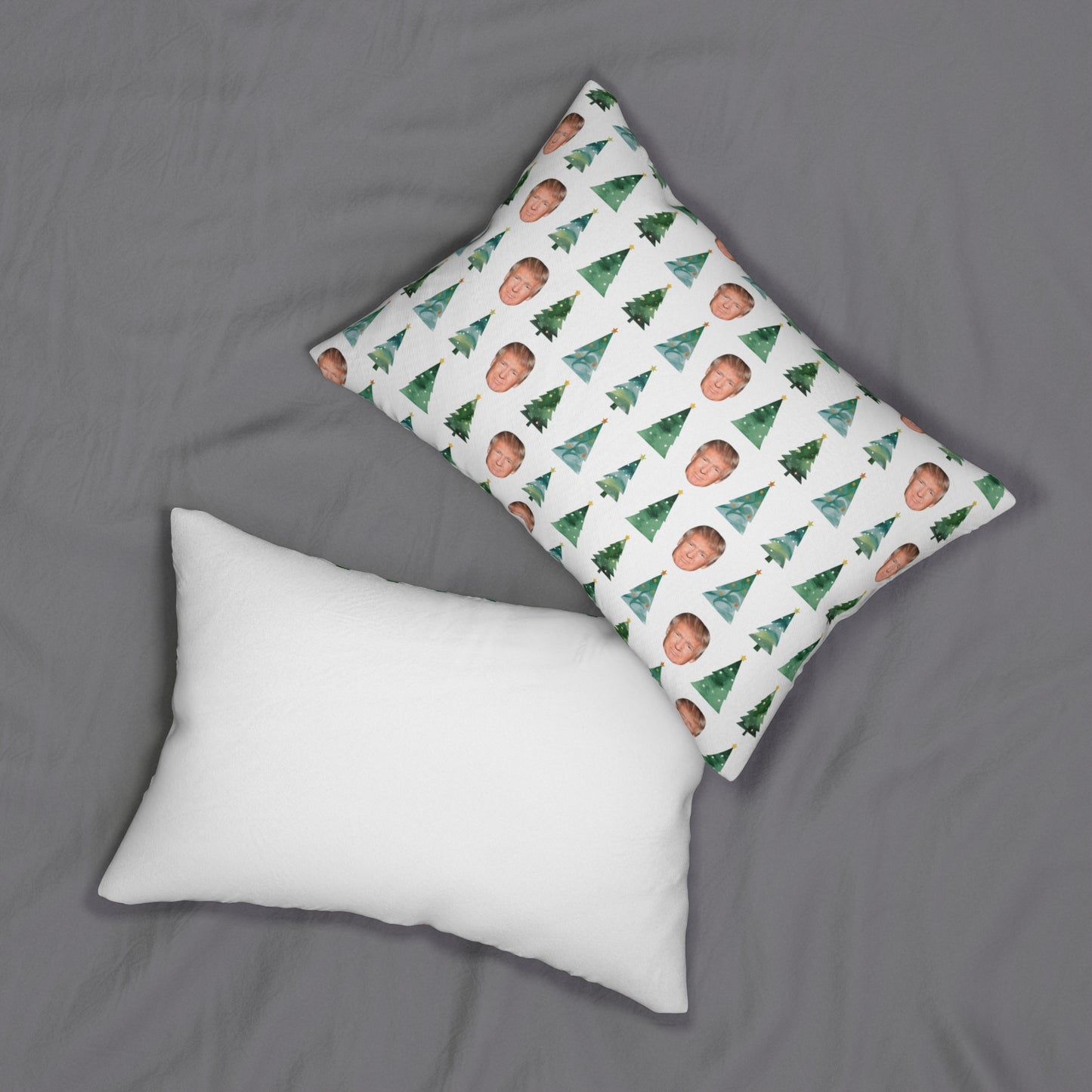 Trump & Trees Spun Polyester Lumbar Pillow