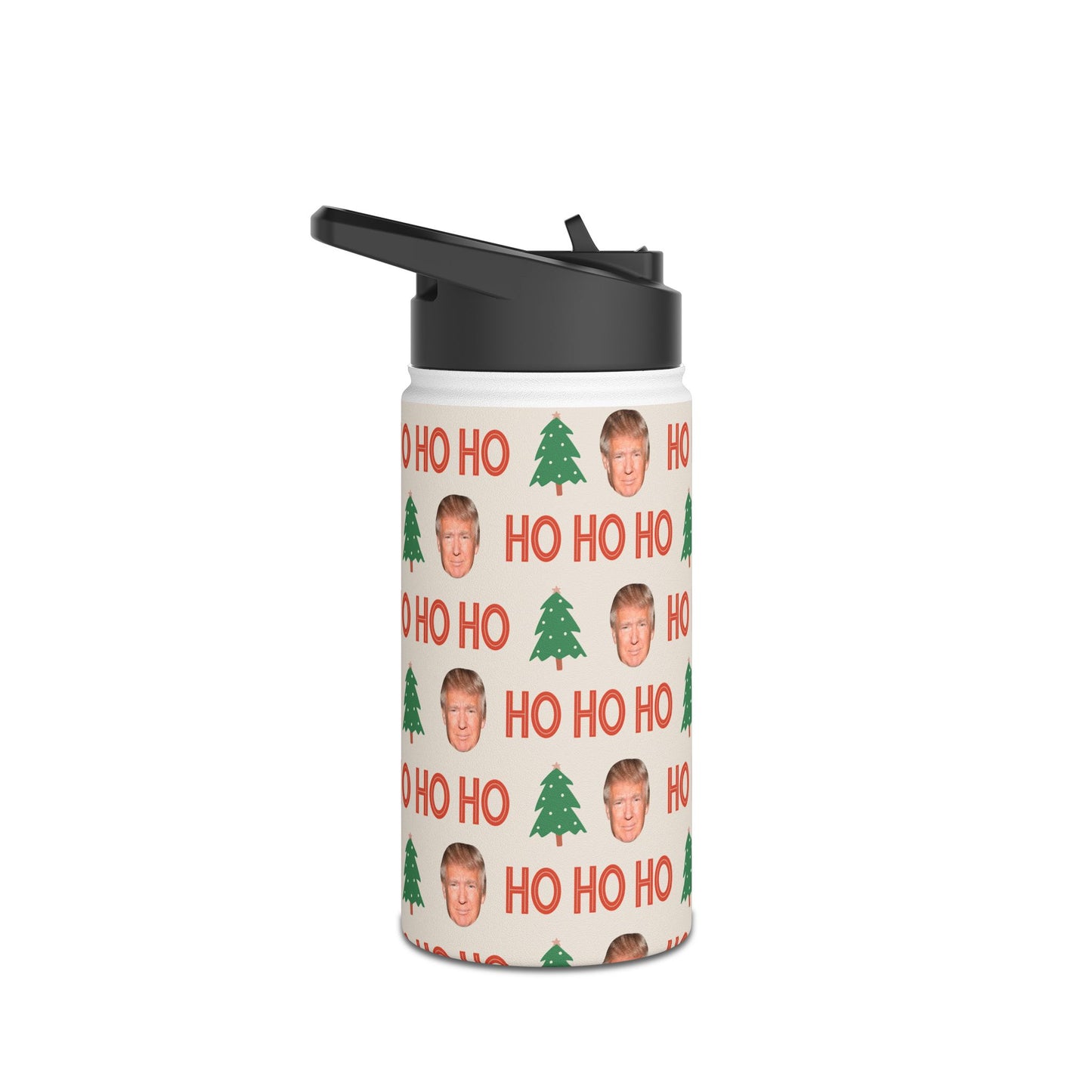Ho Ho Ho Trump Stainless Steel Water Bottle, Standard Lid