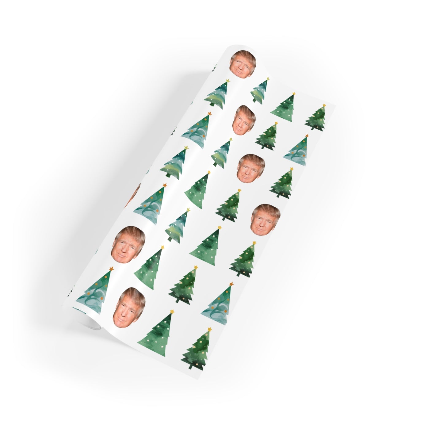 Trump & Trees Gift Wrapping Paper Rolls, 1pc