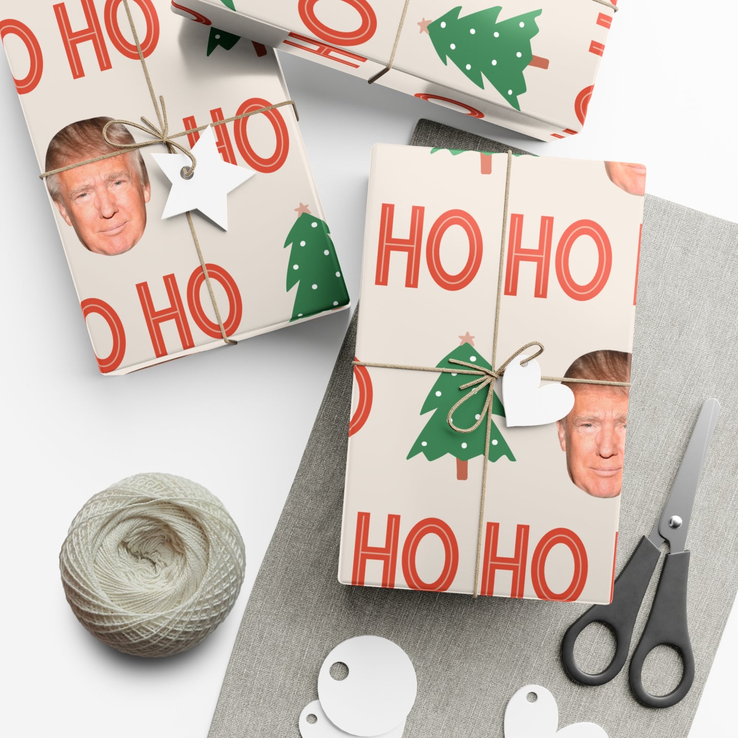 Trump Ho Ho Ho Gift Wrapping Paper