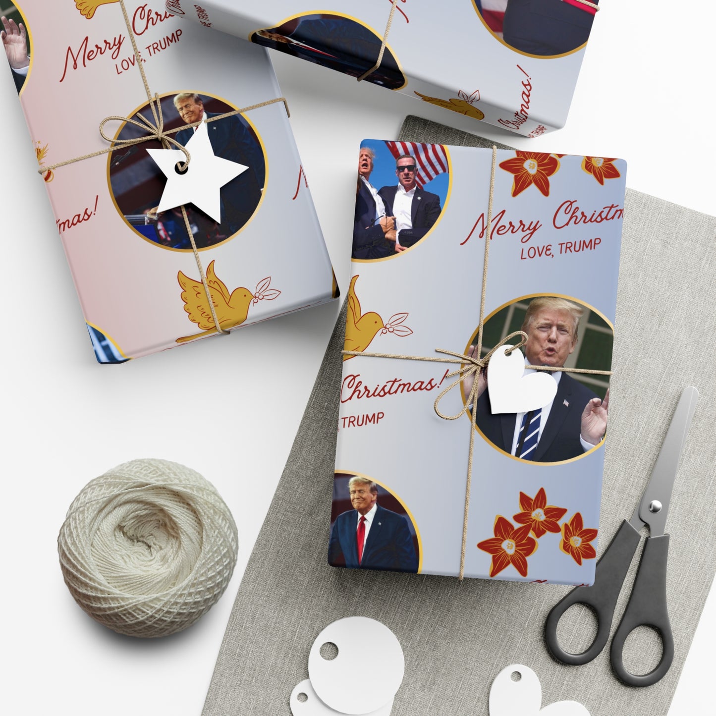 Love Donald Trump Patriotism Christmas Wrapping Paper